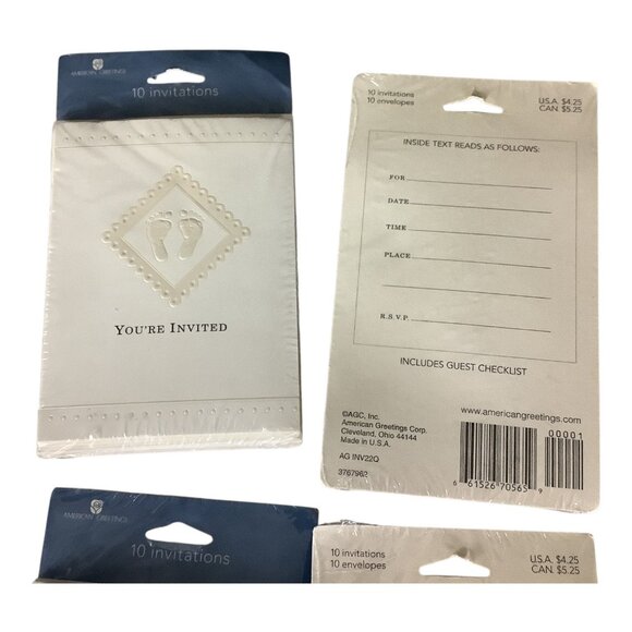 Youre Invited Baby Shower Invitations 4 Pack (10 Each) By American Greetings - Picture 4 of 6